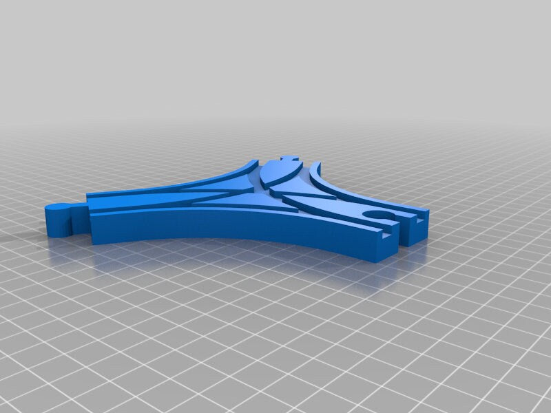 Train Track Junction and Bridge Stilts (Brio) | 3D Printed Wooden Train Track Parts (TR-11)