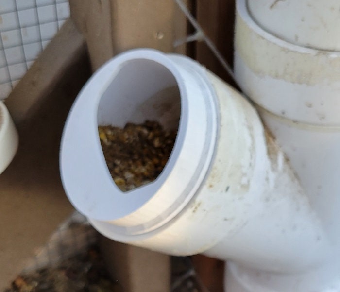 3D Printed Stop Feed Spill for PVC Chicken Feeder (CF-07)