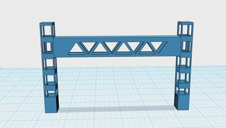 Elevator Causeway | 3D Printed N Scale Models | White PLA (NS-18)