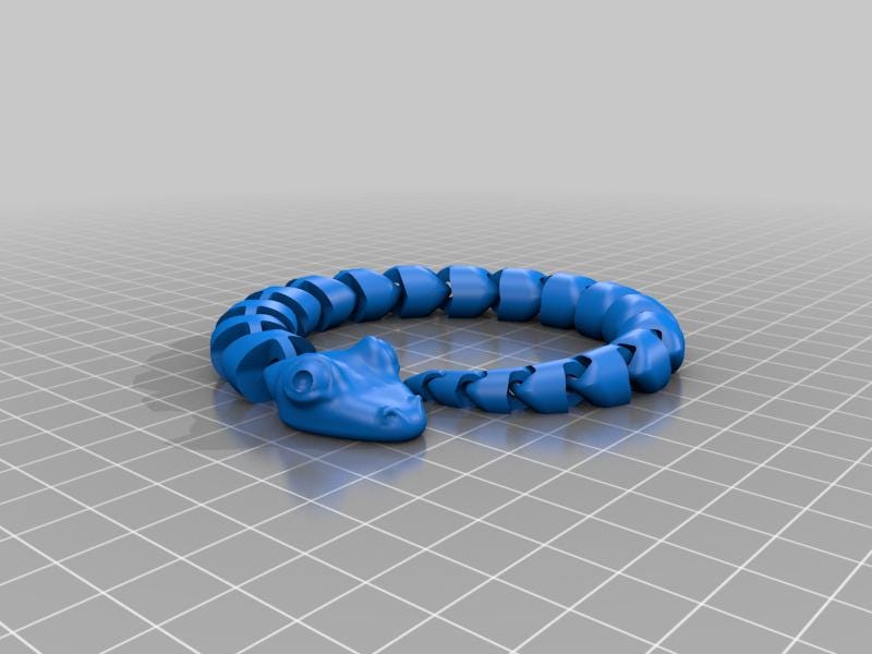 a 3d model of a snake made out of plastic