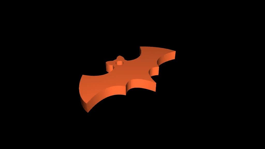 a 3d image of a bat on a blue background