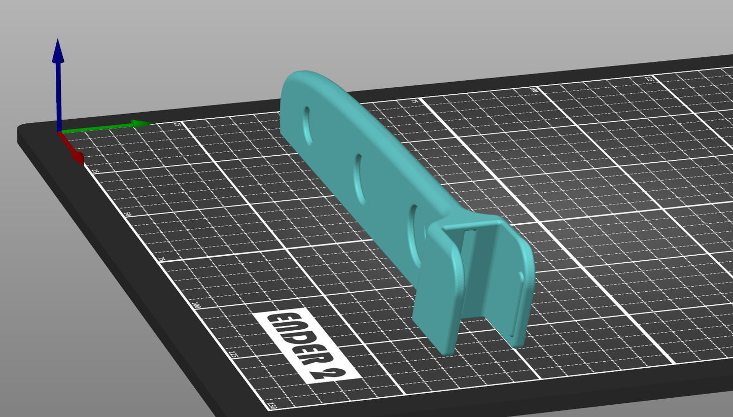 a 3d image of a blue object on a table
