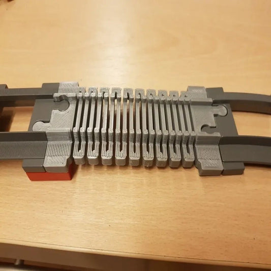 Straight Elastic (full size) for LEGO Duplo Train Track | 3D Printed Wooden Train Track Parts (TR-38)