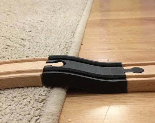 Slight Incline for Wooden Train Track | 3D Printed Wooden Train Track Parts (TR-13)