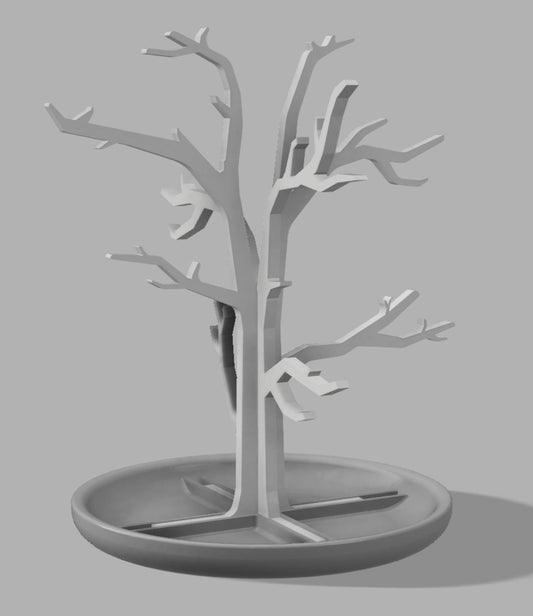 a 3d model of a tree on a plate